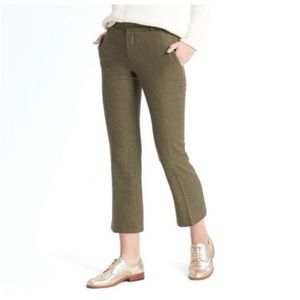 Banana Republic Logan Crop Olive Woolf Blend Pants, Size 2, Preloved